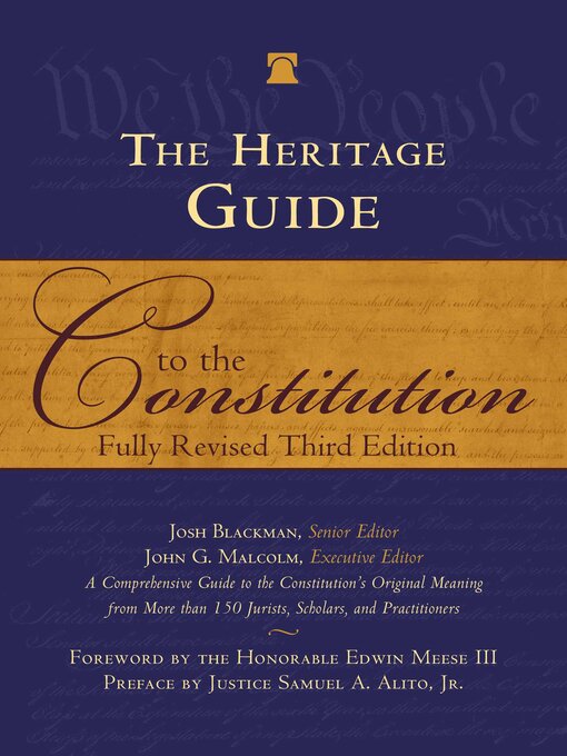 Title details for The Heritage Guide to the Constitution by Josh Blackman - Available